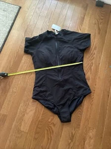 SEA LEVEL AUSTRALIA Short Front Zip One Piece Size One Piece 16 black B8 MSRP99 - Picture 1 of 4