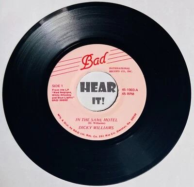 GA R&B Soul Blues 45 DICKEY WILLIAMS In The Same Motel / Don't Give Your BAD mp3 - Imagem 1 de 2