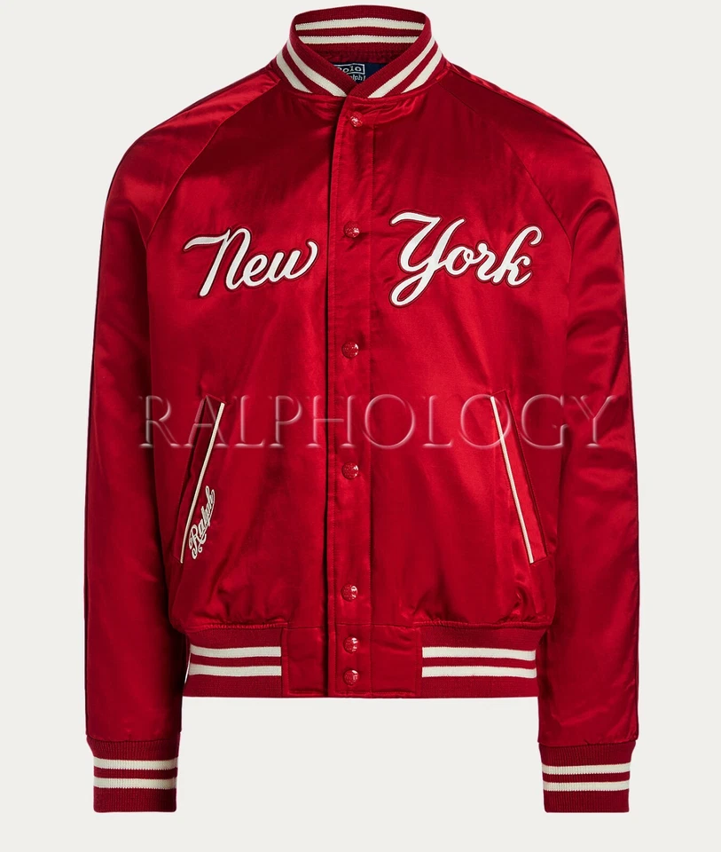 Chaqueta de béisbol Polo Ralph Lauren New York NY Yankees MLB satinada edición limitada Foto 1 de 1