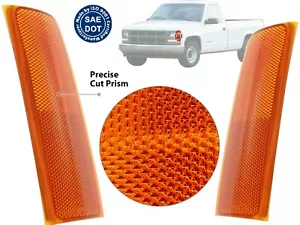For 1988-2002 C K 1500 2500 3500 Suburban Blazer Tahoe Yukon Reflector Pair Set - Picture 1 of 10