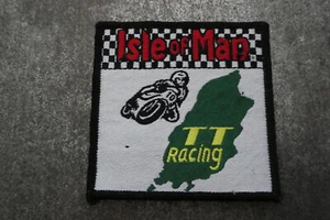 Isle Of Man TT Racing Motorcycle Motorsport Woven Cloth Patch Badge (L86S) - Picture 1 of 2