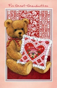Warme VALENTINSTAGSKARTE FÜR URGROSSMUTTER, Quilt von Gallant Greetings + ✉ - Bild 1 von 4