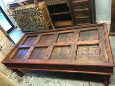 Antique Coffee Table, Rustic Farmhouse TABLE, Reclaimed Wood Large Coffee Table