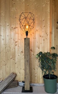 Lampe Stehleuchte Altholz rustikal urig Höhe ca. 150 cm NEU NEU - Bild 1 von 5