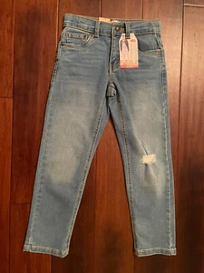 NWT Levi's 502 Distressed Jeans Boy's Sz 6 Regular Leg Regular Taper - Picture 1 of 6