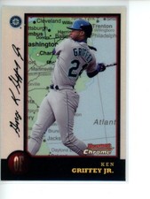 Ken Griffey Jr. Mariners 1998 Bowman Chrome International Refractor #33 WOW!