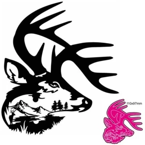 Deer Buck Mountains Metal Cutting Dies Cut Die Decoration Scrapbook Card Craft - Picture 1 of 1