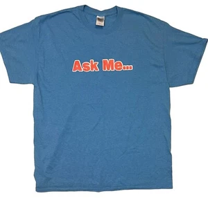 Church Shirt "Ask Me....My Story" XL Blue Short Sleeve - Imagen 1 de 3
