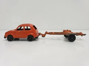 Vintage Tootsie Toy Honda Civic & Trailer Orange USA - Picture 1 of 10