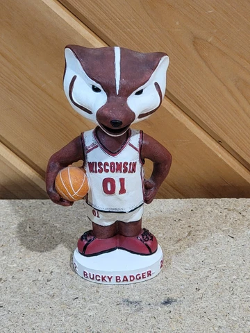 Wisconsin Badgers Bucky Basketball 7" Bobblehead 2002 McDonald's Cover