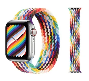 Original Apple Braided Solo Loop Armband 42/44/45mm Größe 8 Pride Edition 2021 - Afbeelding 1 van 2