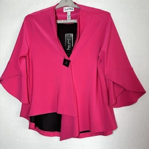 Joseph Ribkoff Swing Sakko 12 rosa asymmetrisch Tulpenärmel Smoking Kragen Neu - Bild 1 von 5