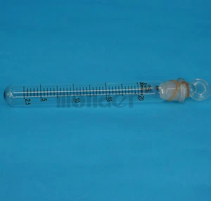 20ml Graduated Line Lab Clear Glass Test Tube Round Bottom with Stopper - Picture 1 of 4