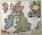 Genuine antique map of the BRITISH ISLES by Nicolaas Visscher ca. 1680s