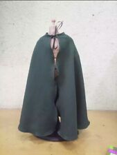 1/6 fur hooded medieval green cape suitable for 12 inch action dolls