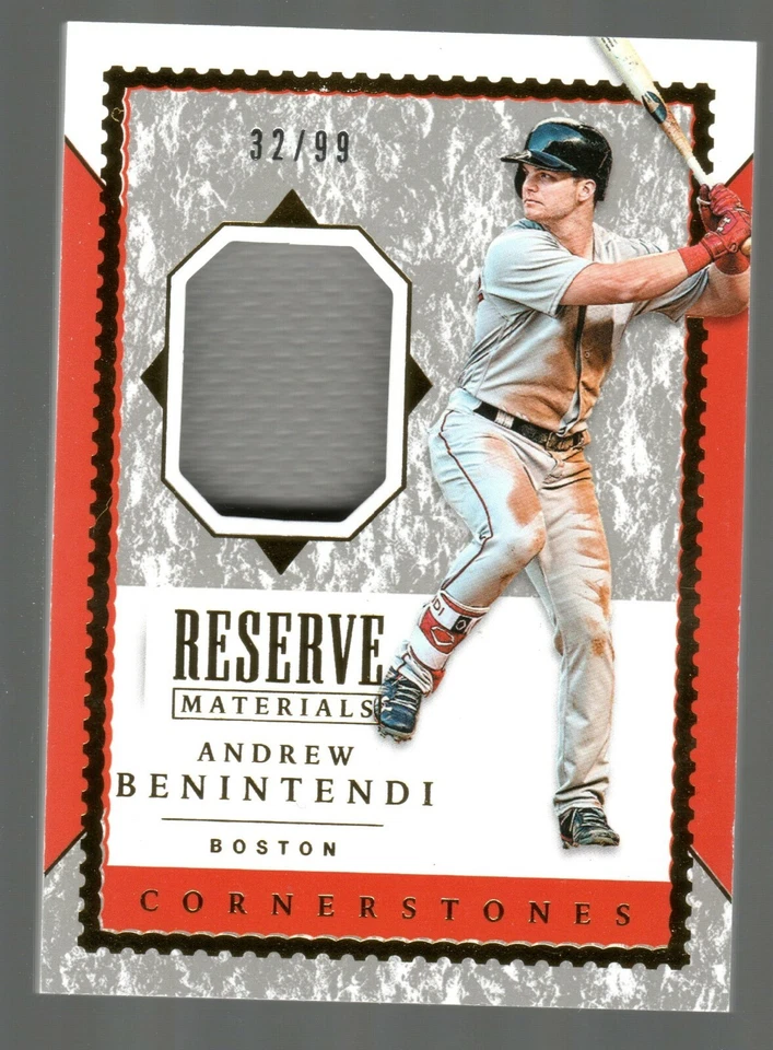 2019 Panini Cornerstones Reserve Materials #RM-AB Andrew Benintendi 32/99 - Image 1 of 1