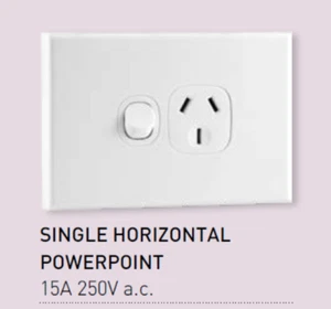 10 X LOGIX Vynco Single Horizontal PowerPoint Wall Switch Single Outlet 15A 250V - Picture 1 of 1