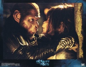 PLANET OF THE APES Original Lobby Card 1 Mark Wahlberg Tim Roth Tim Burton
