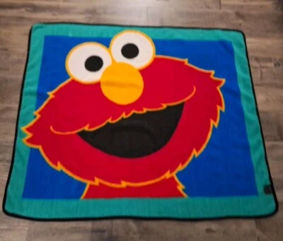 Vintage Plush Elmo Fleece Blanket Sesame Street 90's Disney Rare Baby Blanket  - Image 1 of 4