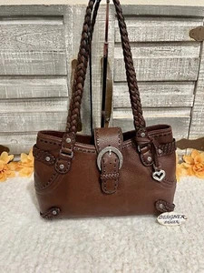Autentica borsa a tracolla BRIGHTON marrone in pelle in perfette condizioni! - Foto 1 di 12