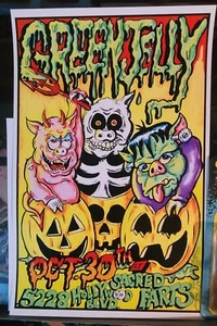 GREEN JELLO LINITED EDITION ART GIG POSTER HALLOWEEN 2021 HOLLYWOOD GREEN JELLY - Bild 1 von 2