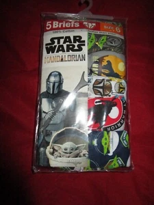 Star Wars Mandalorian 5 Pack Boys Briefs Underwear Size 6 - Picture 1 of 5