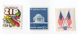 Scott #1509-1510-1511 Flags Jefferson Memorial Zip Code (3) Single Stamps - MNH - Picture 1 of 2