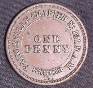 Paintsville Chapter No 131 Masonic Penny Token Paintsville Kentucky MARKED - Picture 1 of 2