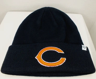 CHICAGO BEAR NFL ВЯЗАНЫЙ BEANIE ШЛЯПА ТЕМНО-СИНИЙ ОДИН РАЗМЕР ВЗРОСЛЫЙ НОВЫЙ С ЯРЛЫКАМИ - Изображение 1 из 4