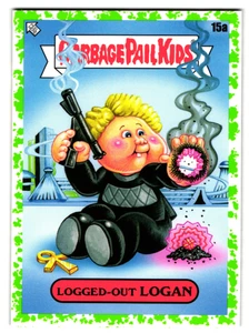 Logged-Out Logan 2023 Garbage Pail Kids Logan's Run Parody Sticker Green - Picture 1 of 2
