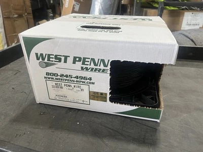 West Penn 18/2 Black Shielded Wire 25293BBK