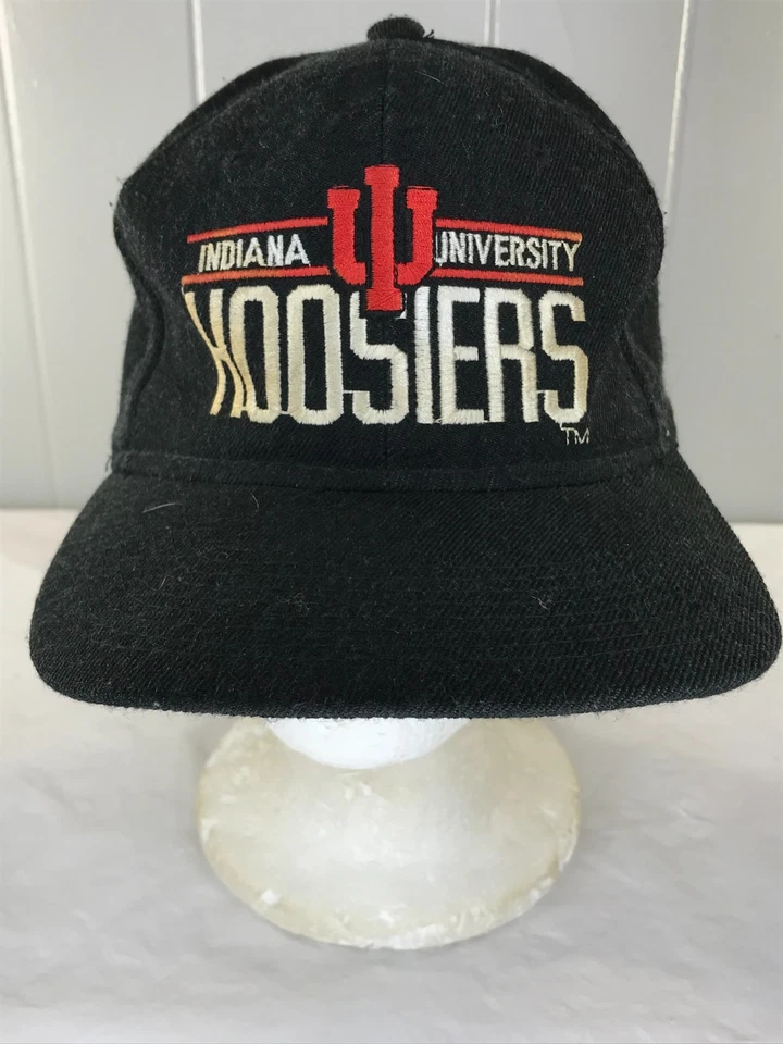 Vintage Indiana University Hoosiers Spellout Snapback Hat 90s Wool blend Youngan - Image 1 of 4