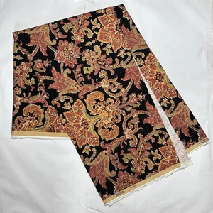 Thibaut Fabric Royal Red Paisley Leopold Collection 56” X 78” - Picture 1 of 10