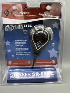 Stryker SR-65BC redukcja szumów 4-pinowy CB 10 metrów czarny i chromowany mikrofon nowy - Zdjęcie 1 z 4