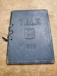 Libro de día de clase de cuero YALE UNIVERSITY 1928 rollo de semana de inicio - Imagen 1 de 18