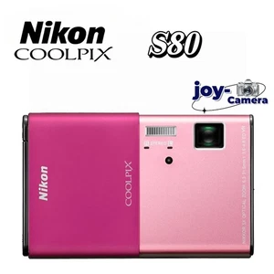 Nikon Coolpix S80 Digital Camera 16MP 5x Optical Zoom with Accessories Pink - Picture 1 of 5