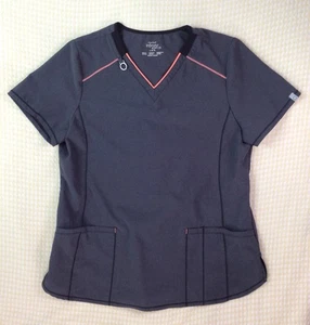 Cherokee Scrubs Infinity Contemporary Top Gray Size Large- Antimicrobial - Picture 1 of 6