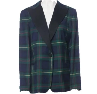 NWT Ralph Lauren Plaid Tartan 1 Button Jacket Blazer NEW 10 $275 - Image 1 of 4