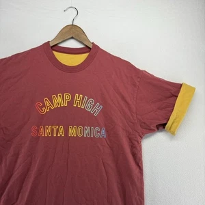 Camp High Collective Shirt Men's Medium Red yellow Santa Monica Clown Reversible - Picture 1 of 12