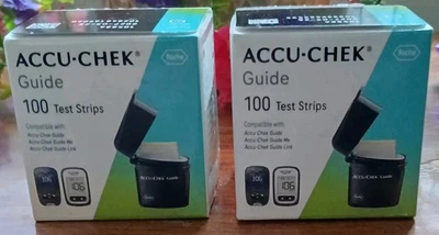 200 Accu-Chek Guide Teststreifen - 2 Schachteln mit 100 Streifen - VERSIEGELT - Ablaufdatum 2027-03-28 - Bild 1 von 4