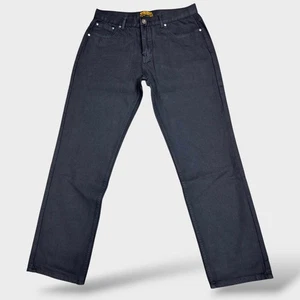 Georgio Peviani Men’s Black Jeans Comfort Fit Straight Leg Designer Denim Trouse - Picture 1 of 4