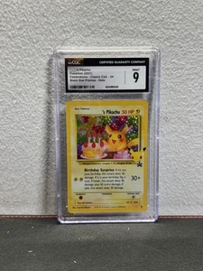CGC MINT 9 BIRTHDAY PIKACHU 24 CELEBRATIONS SET CLASSIC COLLECTION BLACK STAR - Bild 1 von 2