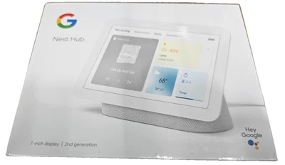 Google Nest Hub (2nd Gen) Smart Display Chalk: 7" LED, Bluetooth, Voice Control - Image 1 of 4
