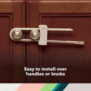 Serrature scorrevoli Safety 1st Cabinet confezione da 2 serrature bambino bianco senza attrezzi necessari - Foto 1 di 3