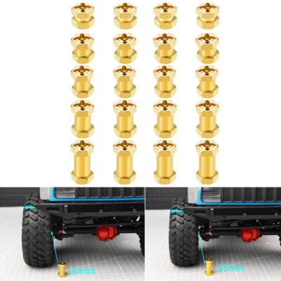 12mm auf 25mm Messing Räder Sechskant Nabenverlängerung Adapter für 1/10 SCX10 - Bild 1 von 4