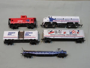 Model Power HO Gauge USPS Express Mail Locomotive & Various Cars, untested - Picture 1 of 1