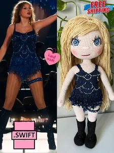 Taylor Swift Eras Tour Outfits Fan Collectibles Gift celebrity Red Crochet popu - Picture 1 of 4