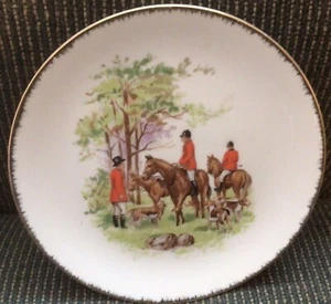 Fox Hunt Hunting White Plate The Meet 8 Inches - Picture 1 of 2
