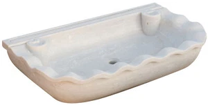 Spüle Aus Marmor Weiß L95xPR54xH17 CM Badewanne Gemacht Komplett - Bild 1 von 8
