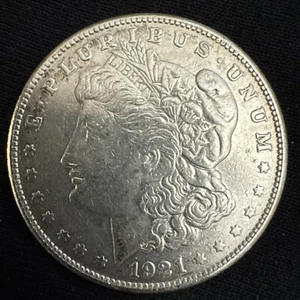 1921-S $1 Morgan Silver Dollar  Fine - Picture 1 of 2